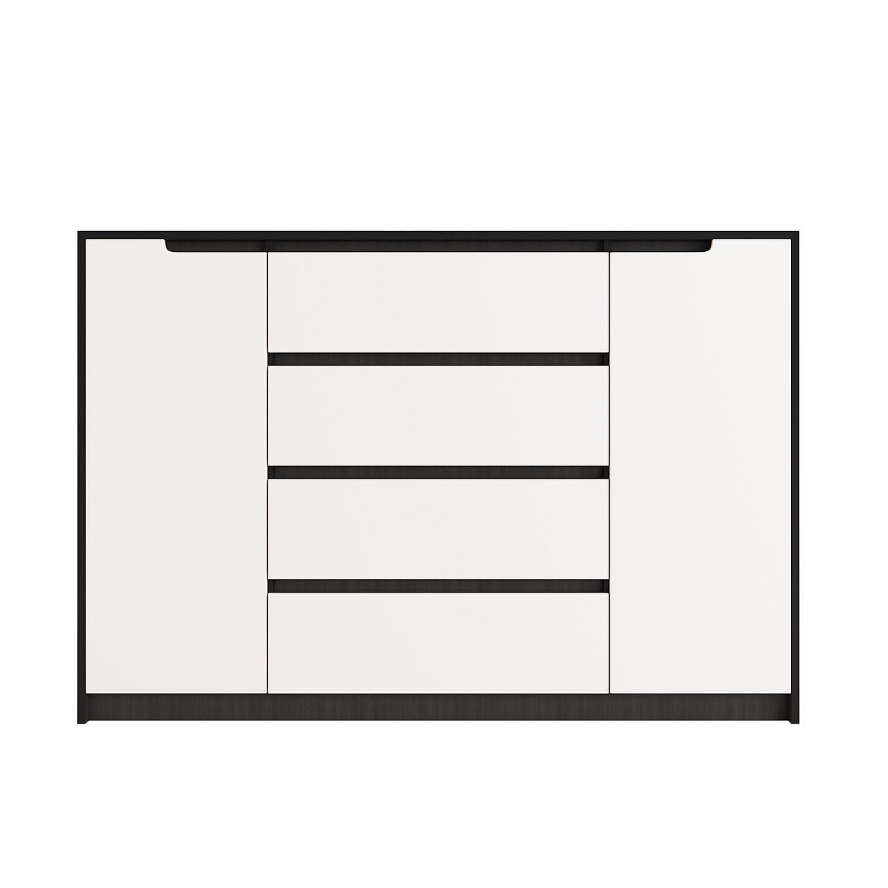 Комод в гостиную Эверест Микс-3 телескопы 140х38х97 см Венге/Белый (EVR-2006)