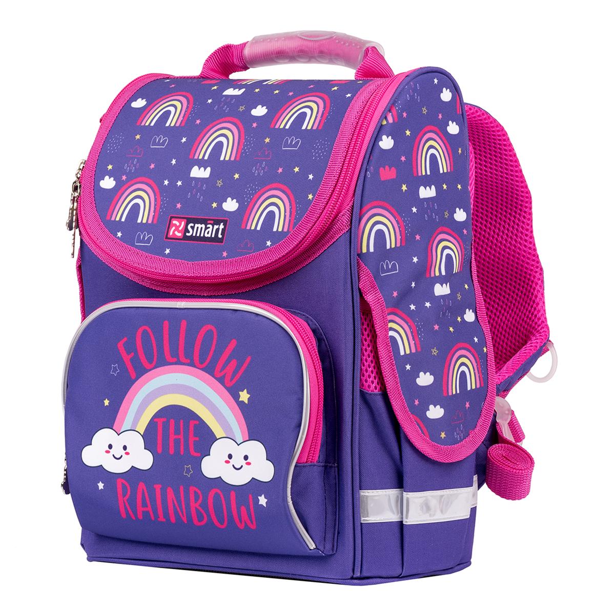 Рюкзак шкільний каркасний Smart PG-11 Follow the rainbow Фіолетовий (557588)