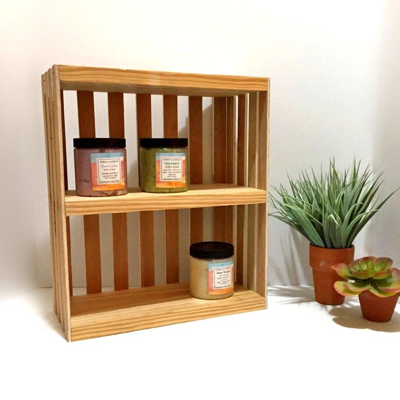 Полка настенная из дерева Гринленд 2 Ваниль (НСП-0046202)