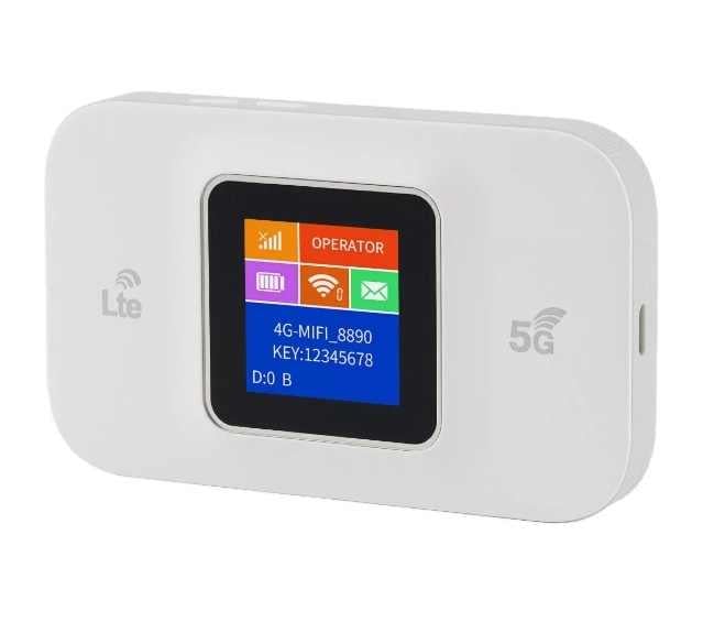 Роутер Wi-Fi с экраном Mobile Router PH314-E LCD 2.4G/4G/5G LTE White (17962)