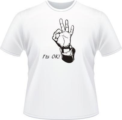 Футболка чоловіча "It's OK" L Білий (103-L)