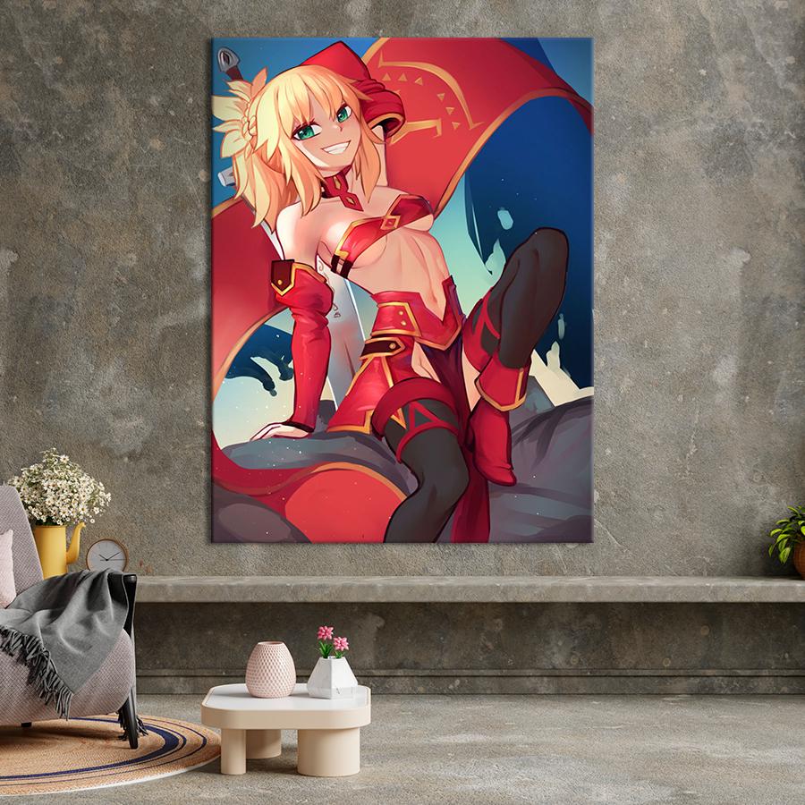 Настенний декор Героиня аниме Судьба/Истоки Мордред 50x38 см (YA-13)