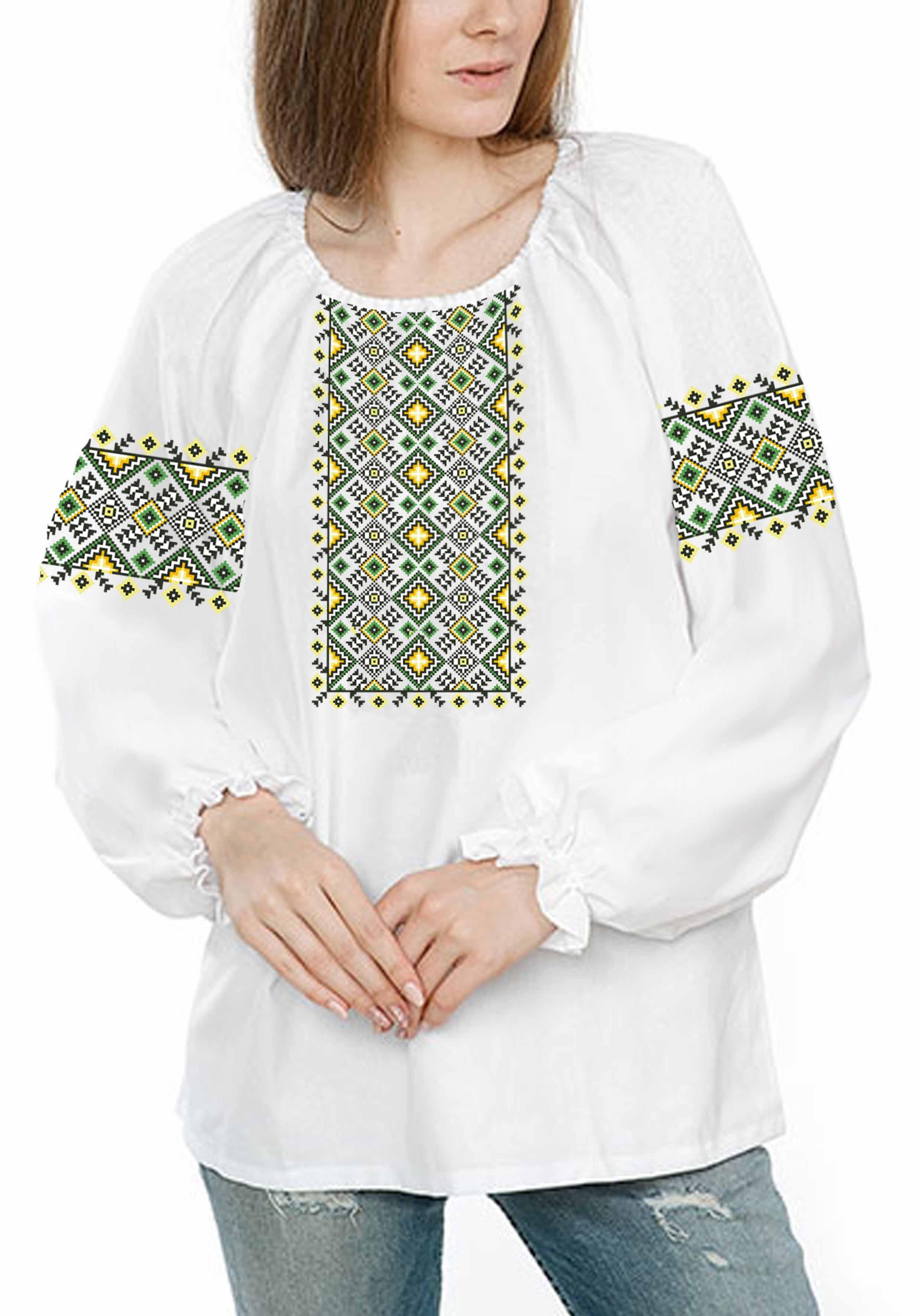 Заготовка для вышивки нитями или бисером рубашка СЖ-435 домотканое полотно