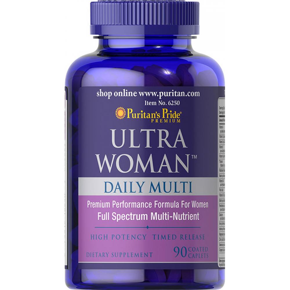 витаминно-минеральный комплекс для женщин Puritans Pride Ultra Woman Max Daily Multi Multivitamin 90 кап.