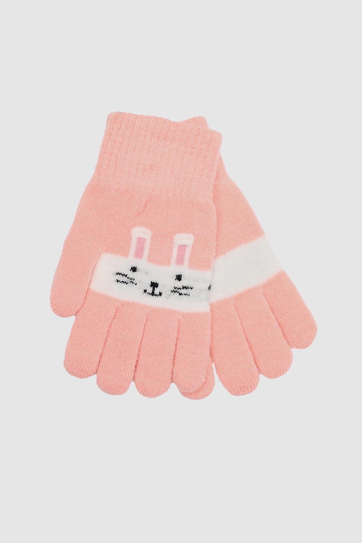 Перчатки для девочки р. 2,5 Персиковый (ЦБ-00285053)