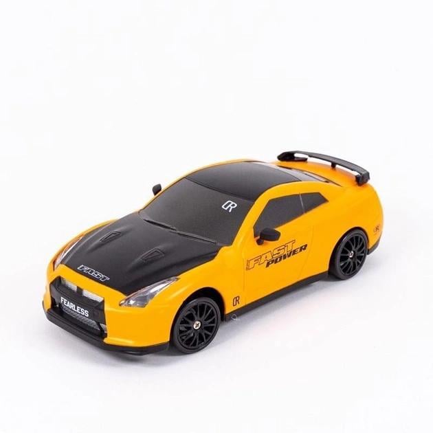 Машинка для дрифта на радиоуправлении полноприводная Nissan Желто-чорный (ivq-oac-9ti)