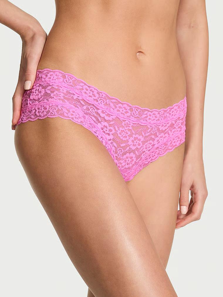 Трусики чики Victoria's Secret The Lacie Lace Cheeky Panty M Розовый (27176094)