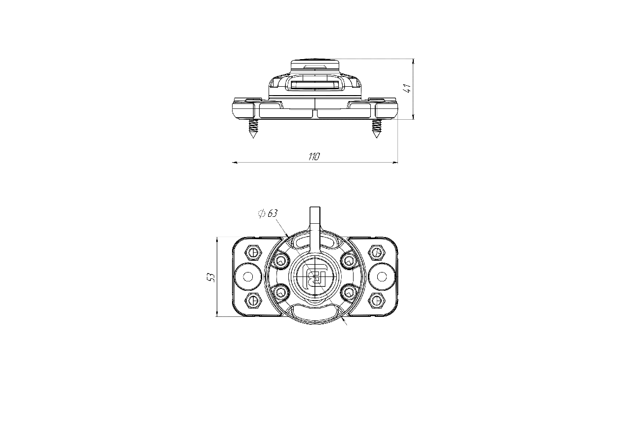 Підсилена монтажна система Borika FASTen FFr444 для кріплення аксесуарів на твердих поверхнях Чорно-сірий (01.01.003.03.01) - фото 2