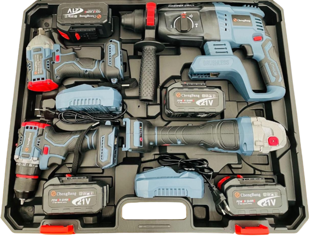 Набор аккумуляторных инструментов Light Electric Tool с АКБ 4в1