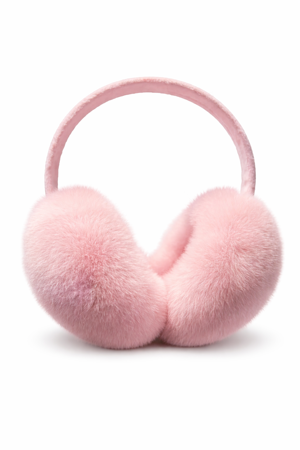 Навушники теплі складані плюшеві універсальний Рожевий (33549800)