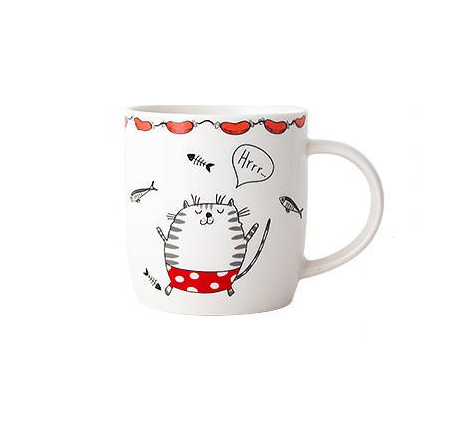 Фарфоровая чашка Cat Story 360 мл