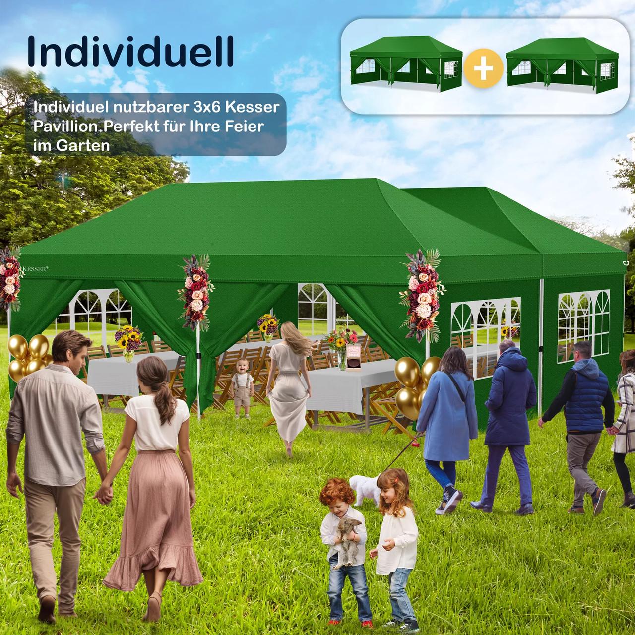 Павільйон садовий KESSER 6x3 м UV50+ Зелений - фото 5 Павільйон садовий KESSER 6x3 м UV50+ Зелений - фото 5