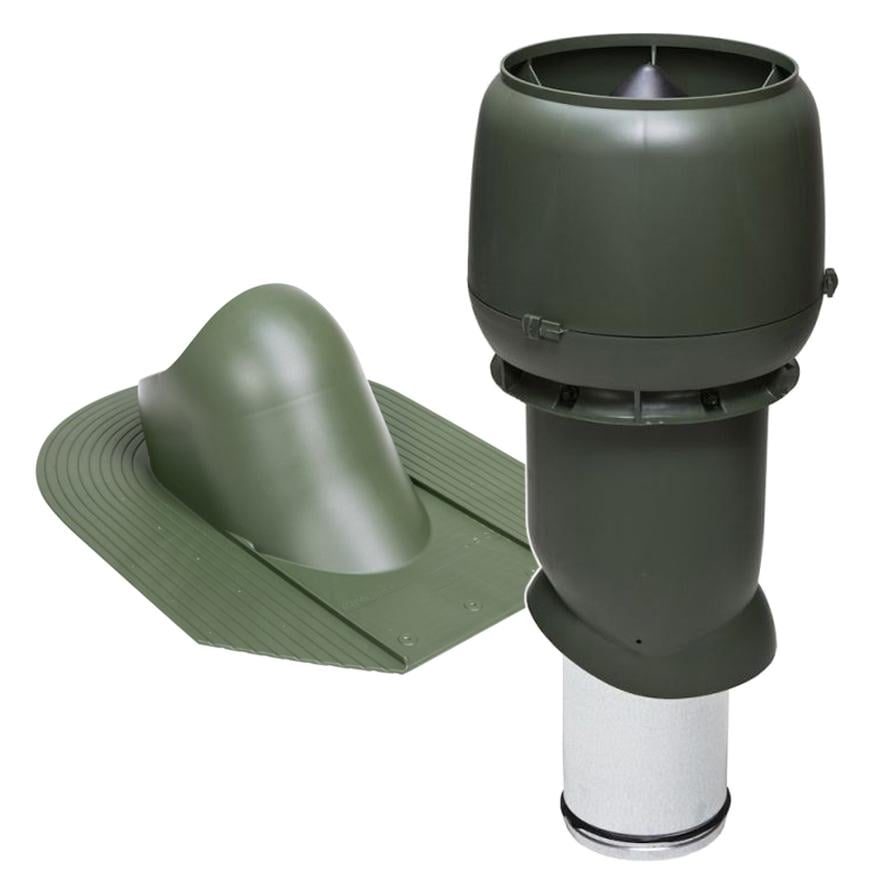 Выход вентиляционный Vilpe для битумной черепицы утепленный Ø 160 мм 500 мм 6020 Зеленый (30078885)