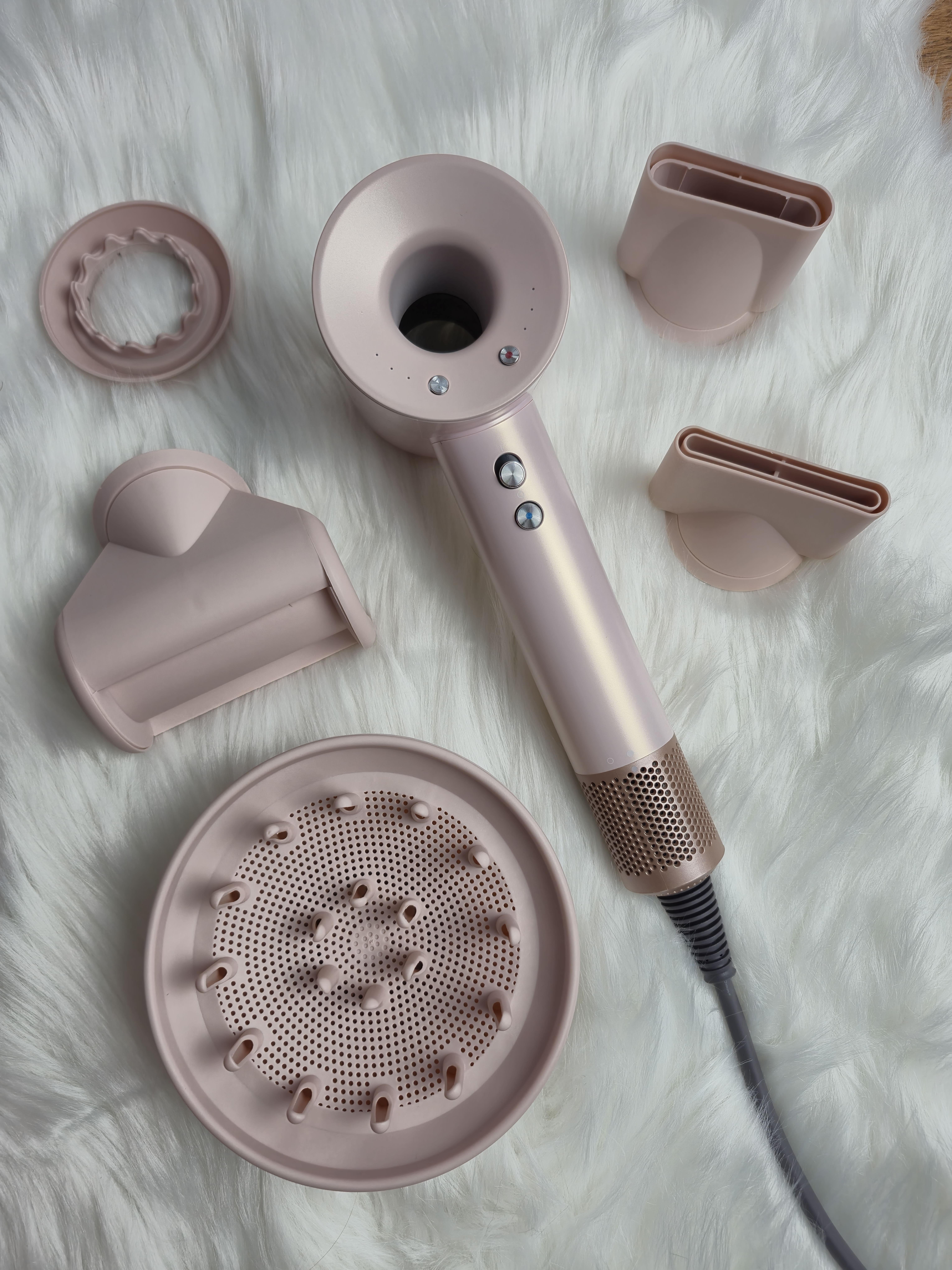 Фен для волосся Super Hair Dryer 5 насадок 1600 Вт Рожевий світлий (20009) Фен для волосся Super Hair Dryer 5 насадок 1600 Вт Рожевий світлий (20009)