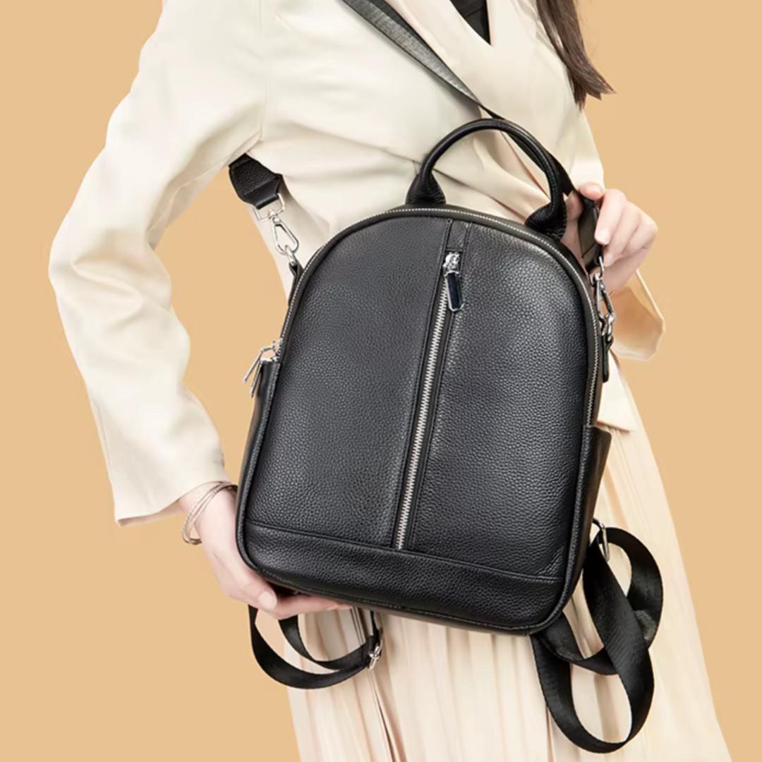 Рюкзак жіночий Lorian з натуральної шкіри і вертикальним карманом Чорний (LR 25BG8126-black) - фото 9 Рюкзак жіночий Lorian з натуральної шкіри і вертикальним карманом Чорний (LR 25BG8126-black) - фото 9