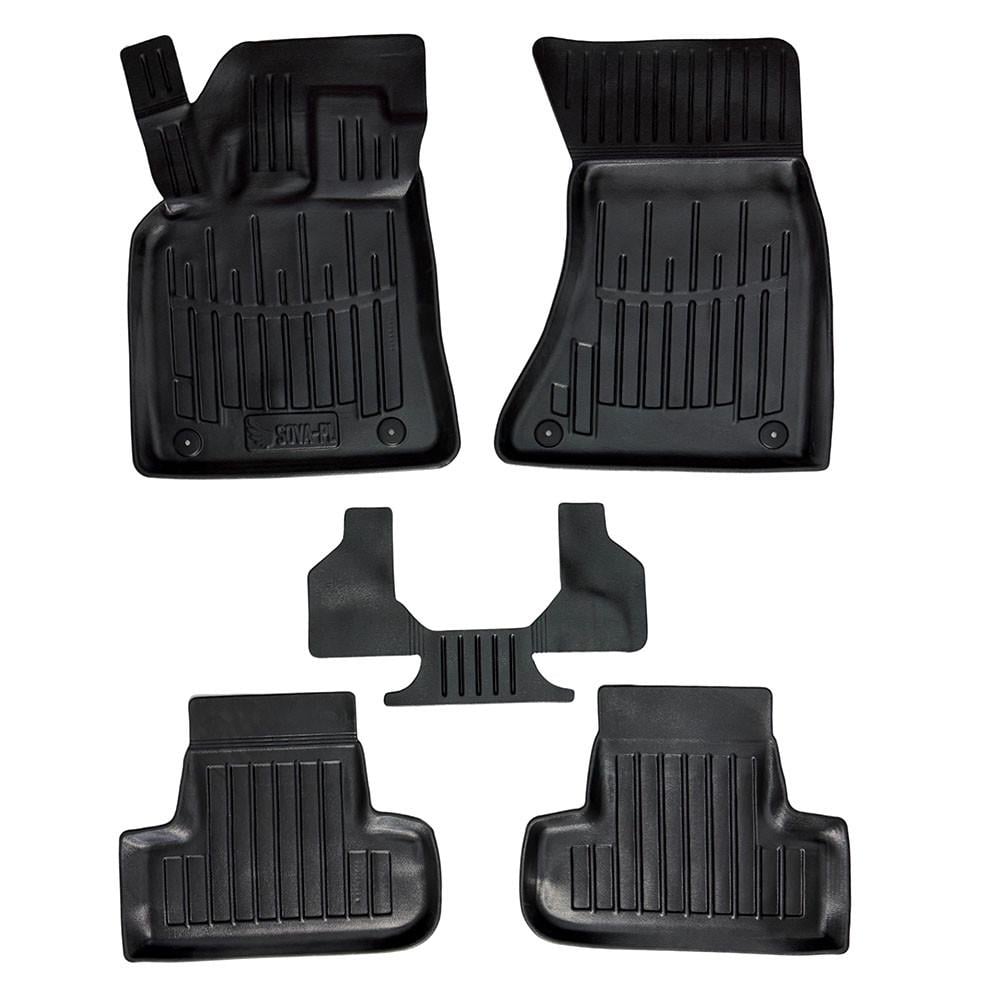 Коврики в салон SOVA-PL для Audi Q5 8R 2008-2016 резиновые 5 шт. Черный (28800695)