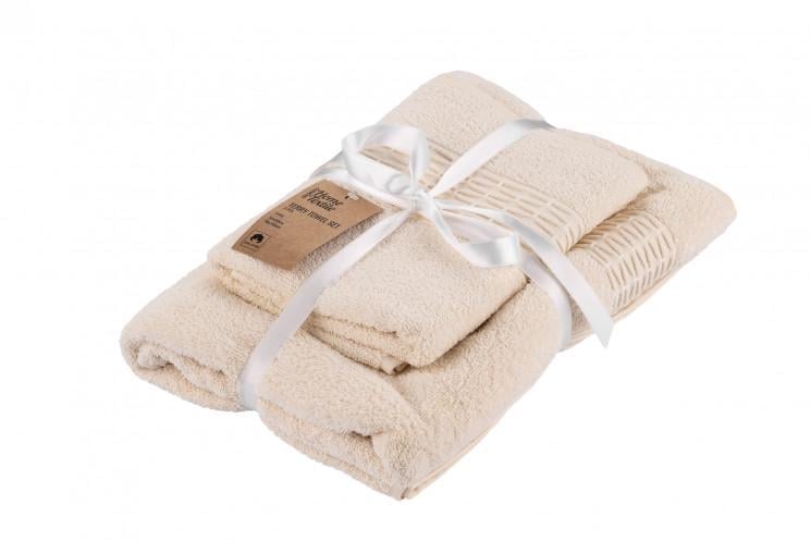 Набор полотенец махровых Ardesto ART2357IV Lotus 2 шт. 50х90 см/70х140см (2440223783)