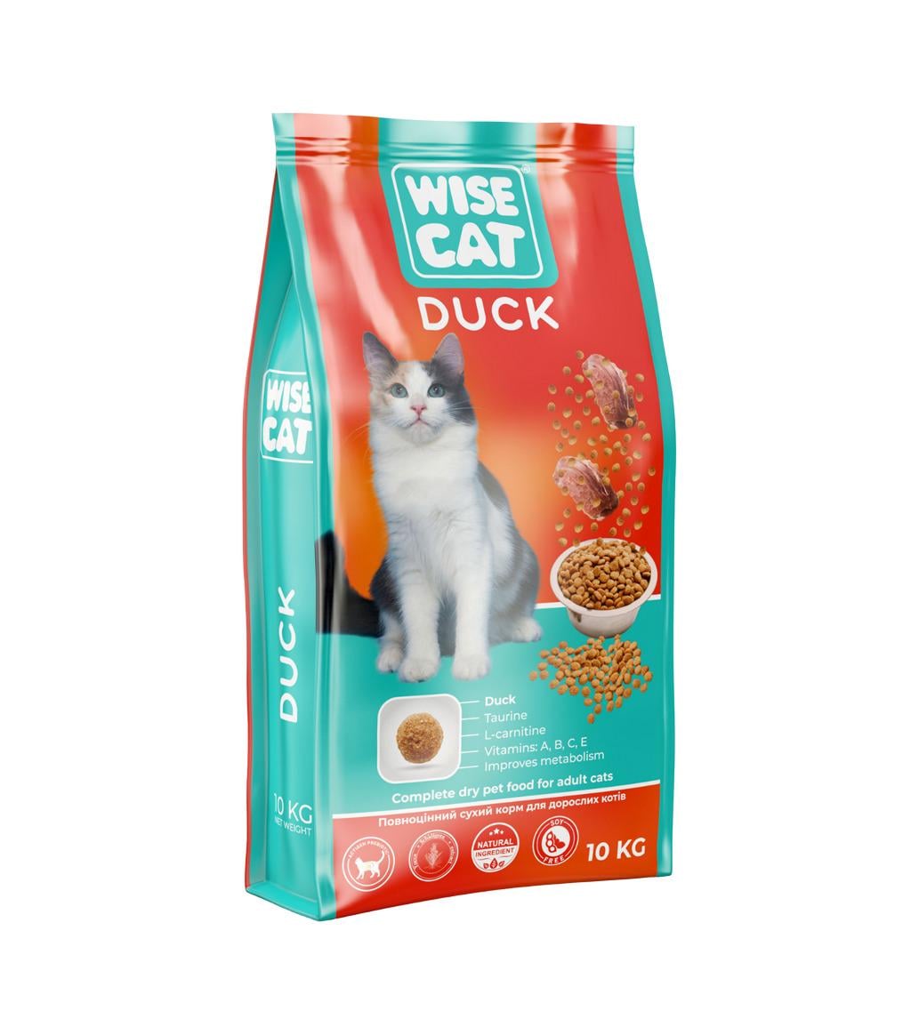 Корм для кошек сухой Wise Cat Утка 10 кг (37202655) Корм для кошек сухой Wise Cat Утка 10 кг (37202655)