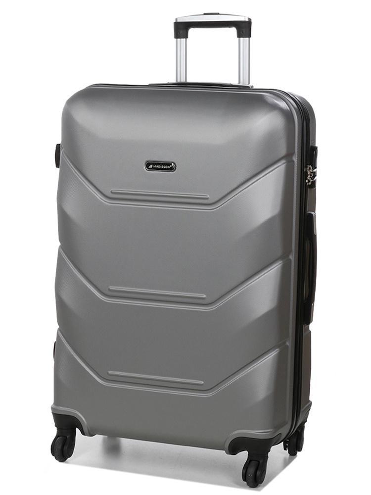 Чемодан большой Madisson Snowball 32303 L пластиковый 105 л Серебряный