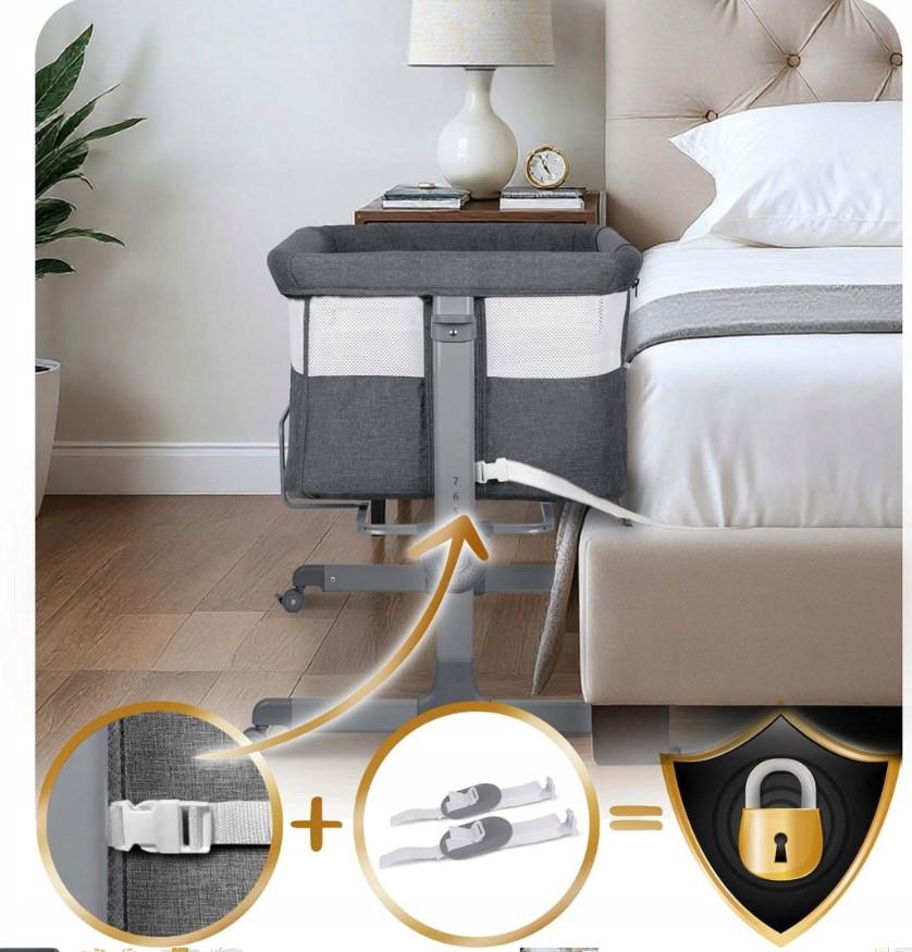 Кровать детская с крепежными ремнями и регулировкой высоты - фото 4