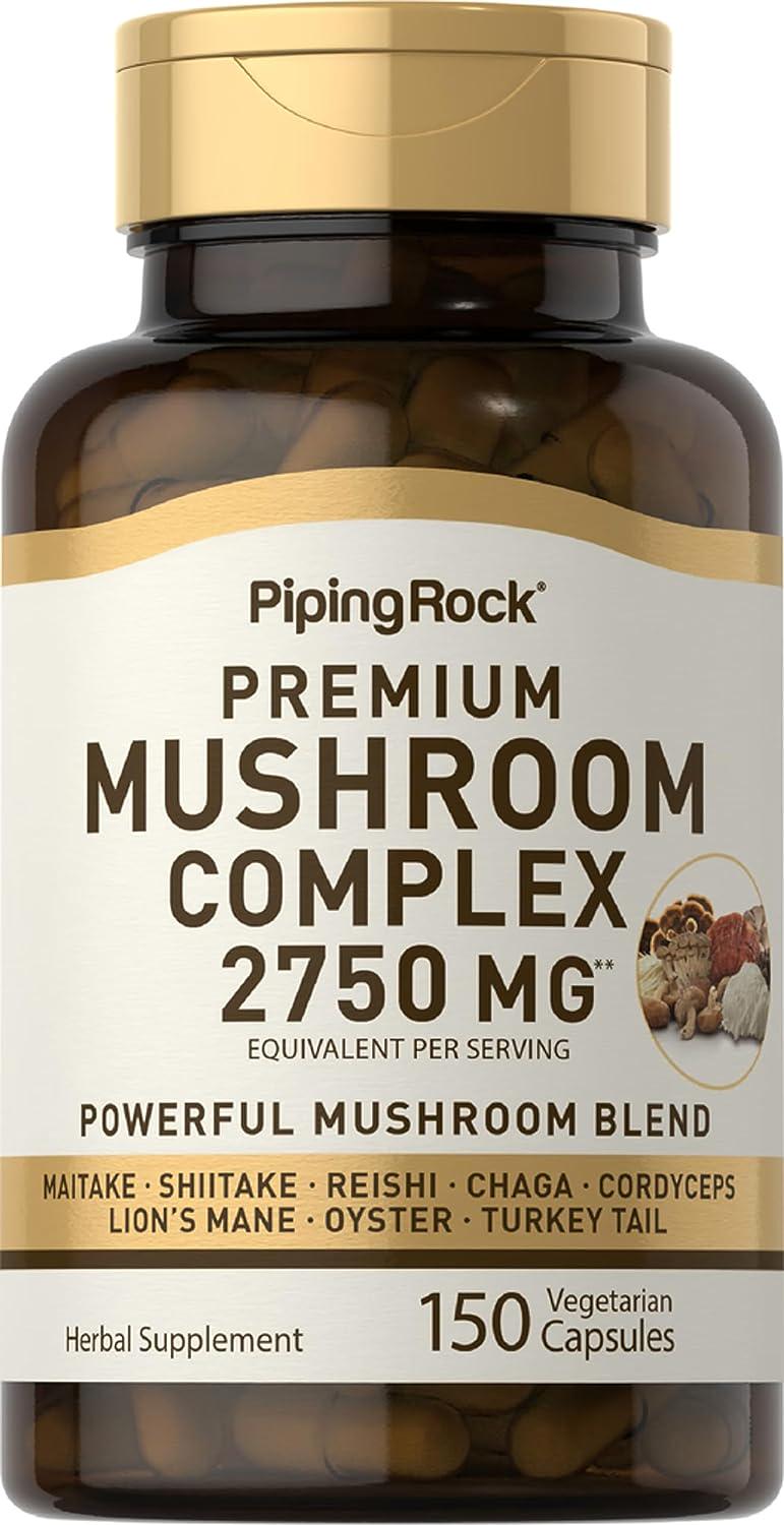 Комплекс грибов Piping Rock 8 Mushroom Complex 2750 mg per serving 150 vegetarian capsules Комплекс грибов Piping Rock 8 Mushroom Complex 2750 mg per serving 150 vegetarian capsules