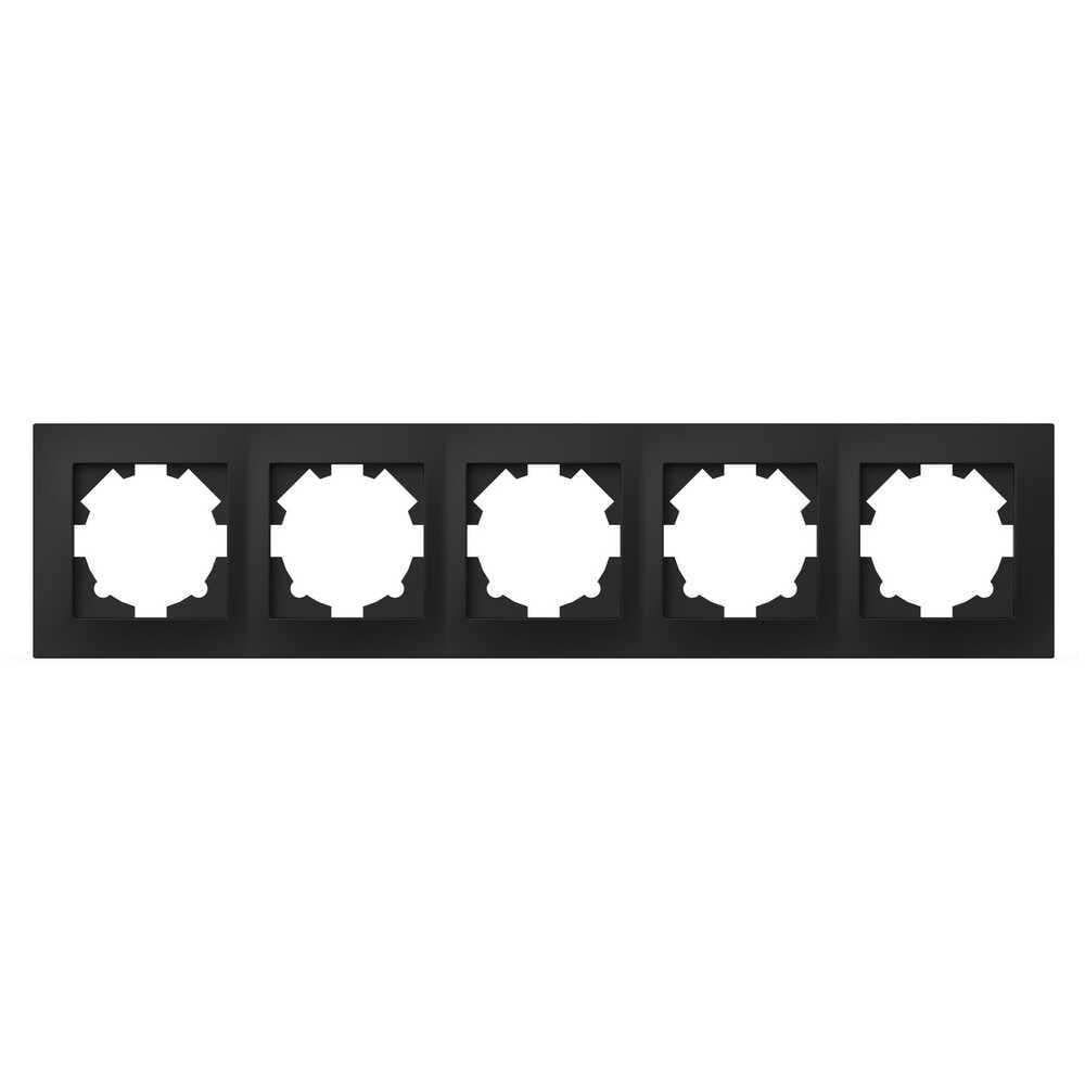 Рамка пятиместная EL-BI VEGA Черный матовый (00000024660)