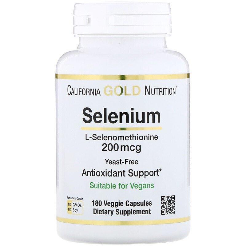 Селен Selenium Yeast-Free 200 mcg 180 Veggie Capsules