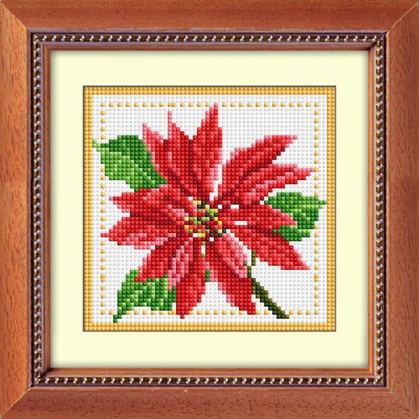 Алмазная мозаика Dream Art Пуансеттия 17x17 см (DA.30190)