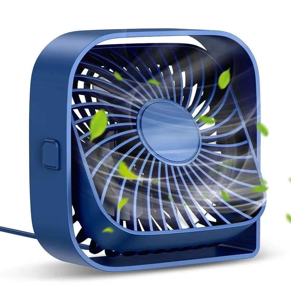 Вентилятор портативный USB TOPK 3 скорости Синий (2221491376)