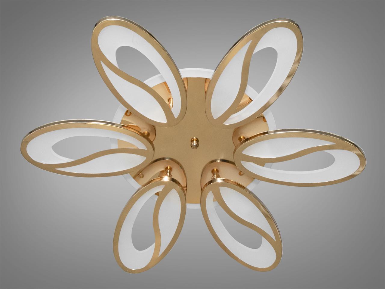 Люстра LED в стиле модерн 8090-6G-LS 105W на 14 м2 Золотой (1984255045) - фото 5 Люстра LED в стиле модерн 8090-6G-LS 105W на 14 м2 Золотой (1984255045) - фото 5