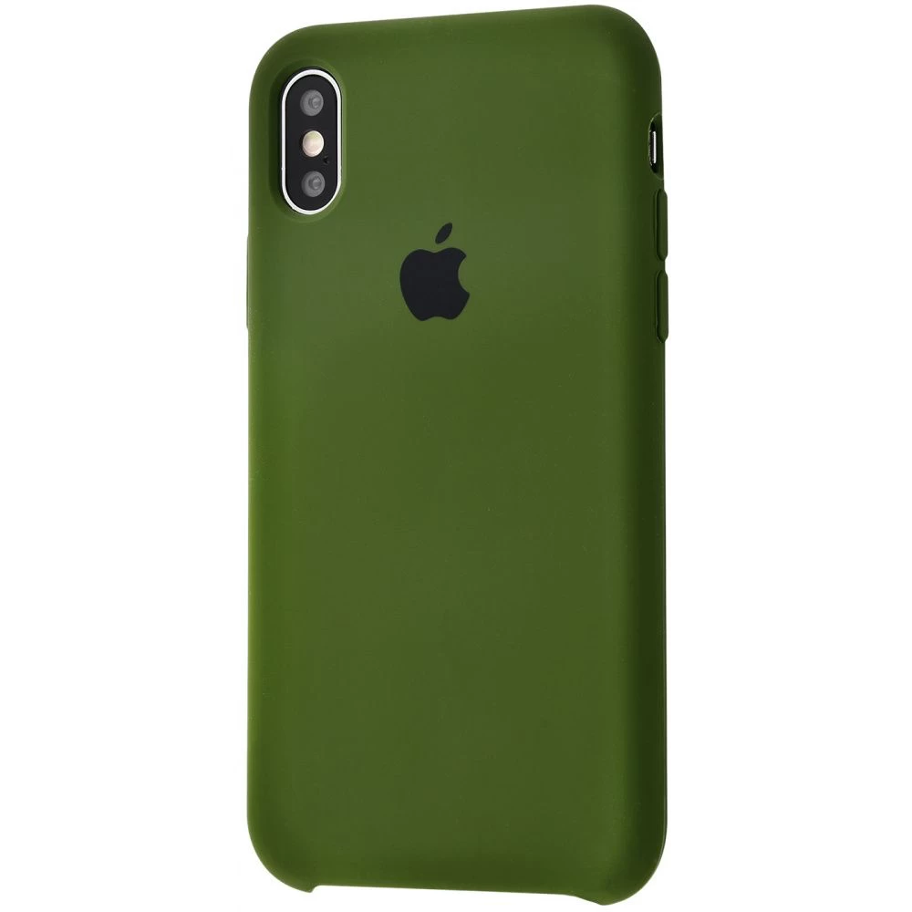 Силіконовий чохол Накладка Silicone Case для iPhone X/XS Army Green