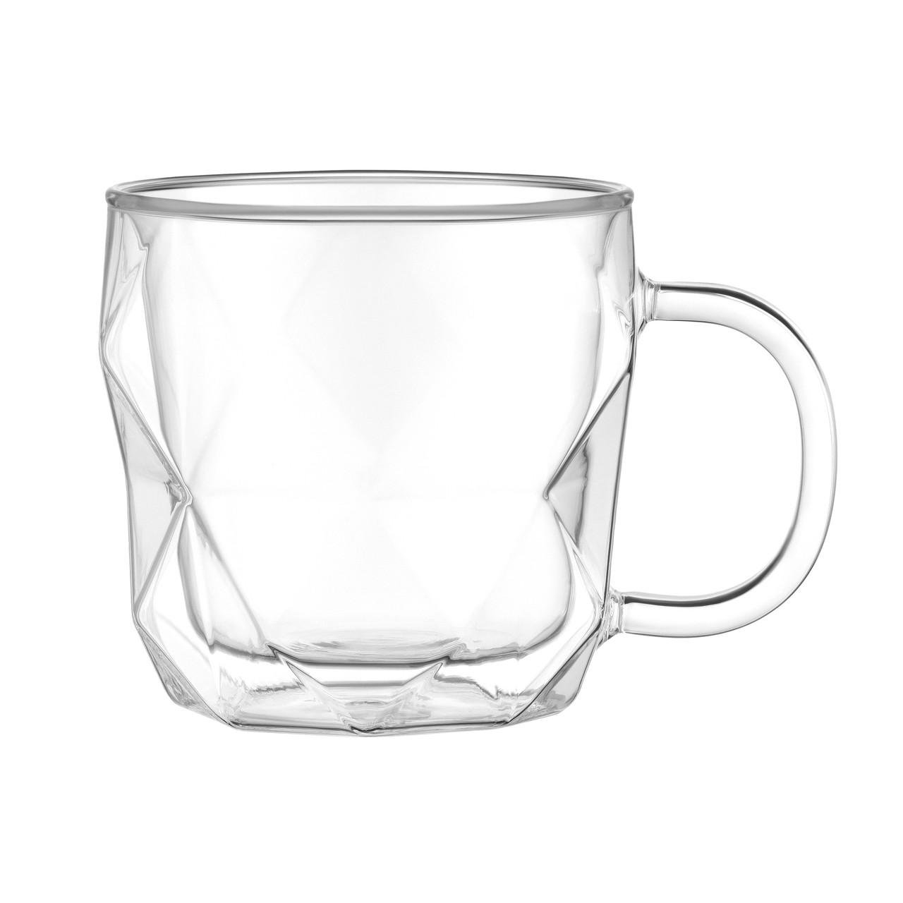 Набор стеклянных чашек Ardesto с двойным дном 450 мл 2 шт. Прозрачный (iz16181) - фото 4