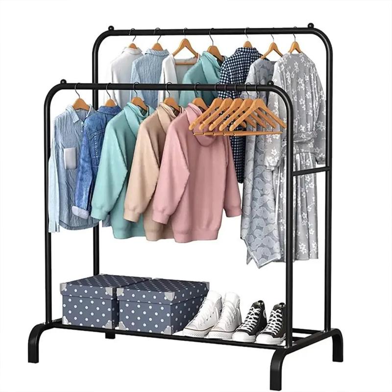 Стойка для одежды и обуви Clothes Rack Double CR-01 двойная Черный (SS-02) - фото 2