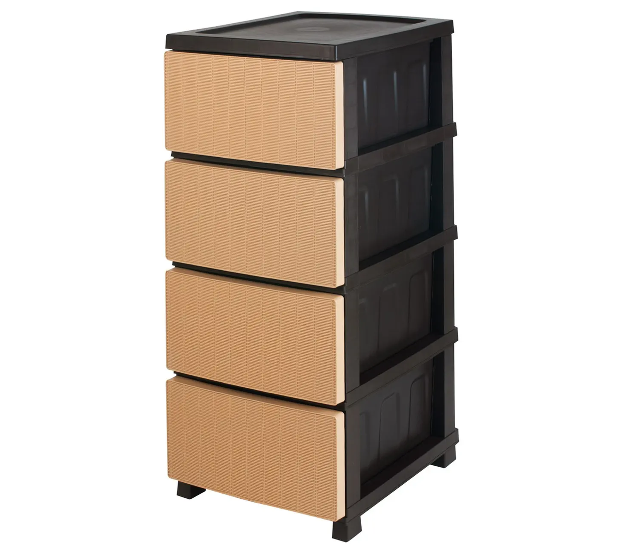 Комод R-Plastic ротанг на 4 ящика 35х45х86 см Бежево-коричневый (34002) Комод R-Plastic ротанг на 4 ящика 35х45х86 см Бежево-коричневый (34002)