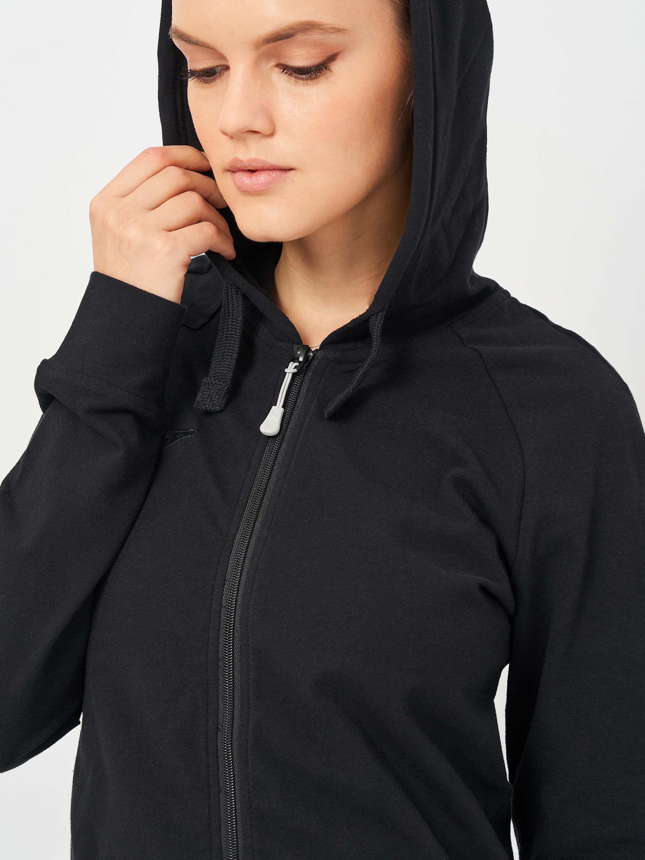 Олімпійка жіноча Joma 901134.100 Corinto Hoodie Jacket S Black (8424309047344) - фото 4