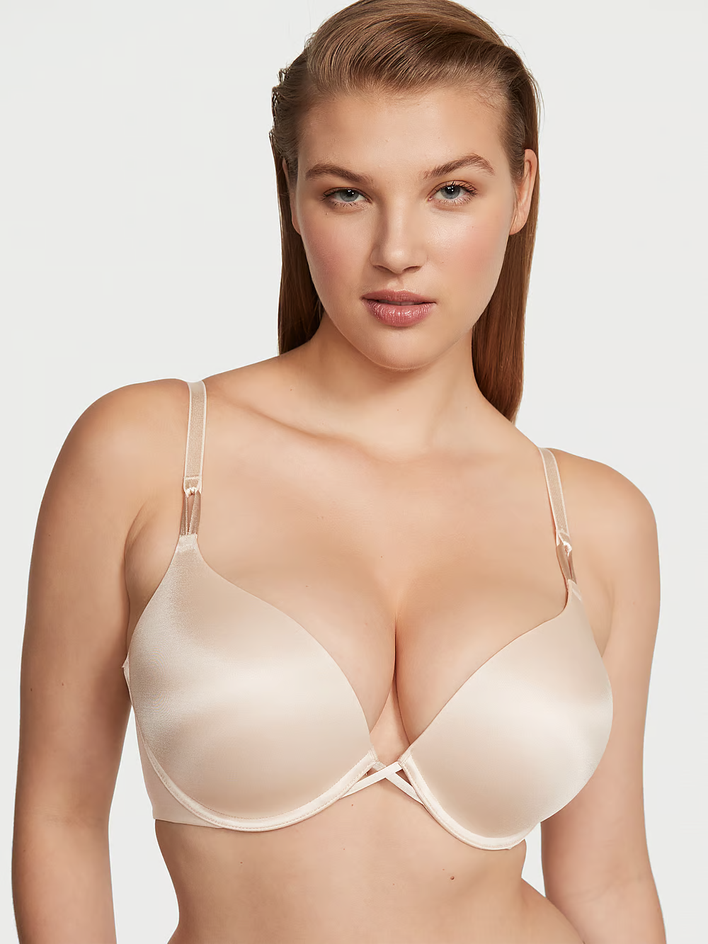 Бюстгальтер з пуш ап Victoria's Secret Bombshell Smooth Add-2-Cups Push-Up Bra 75B Бежевий (21758250)