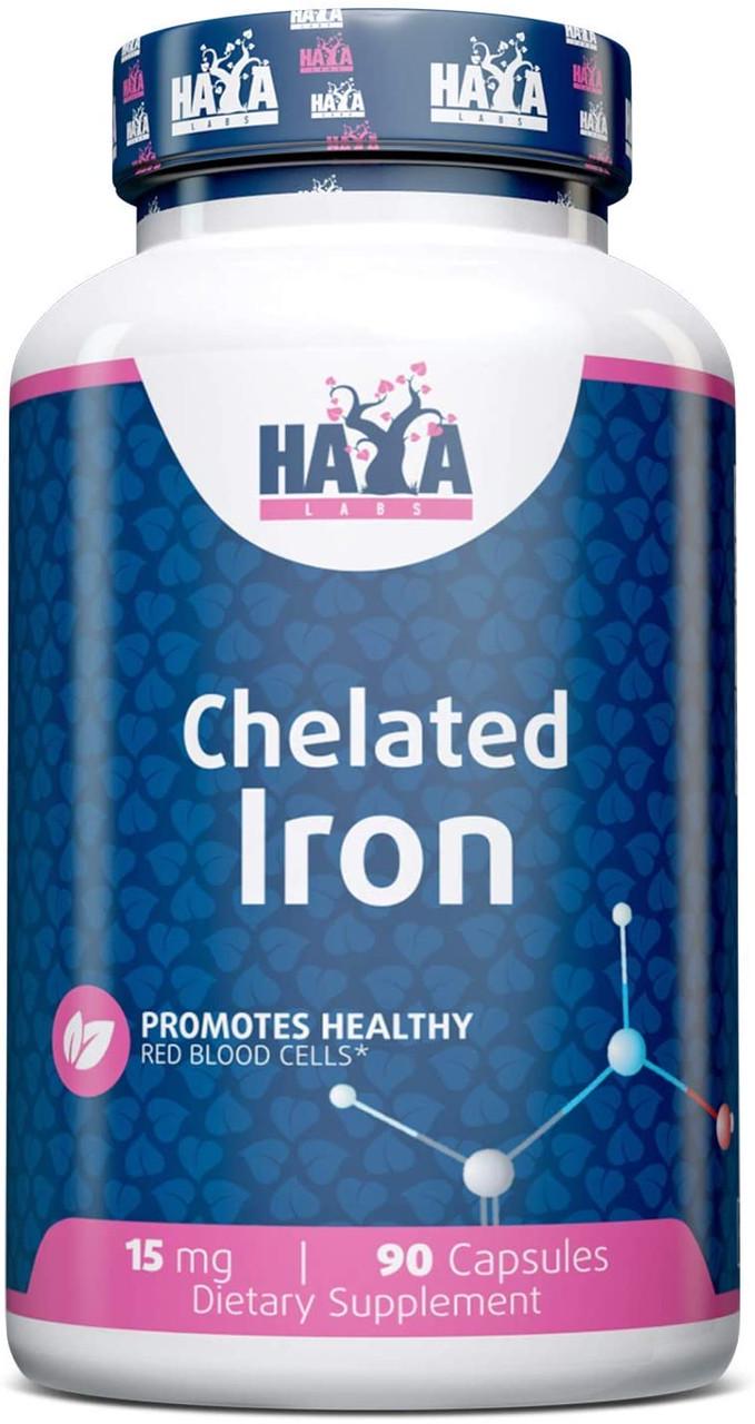 Железо Haya Labs Chelated Iron 15 mg 90 капс.