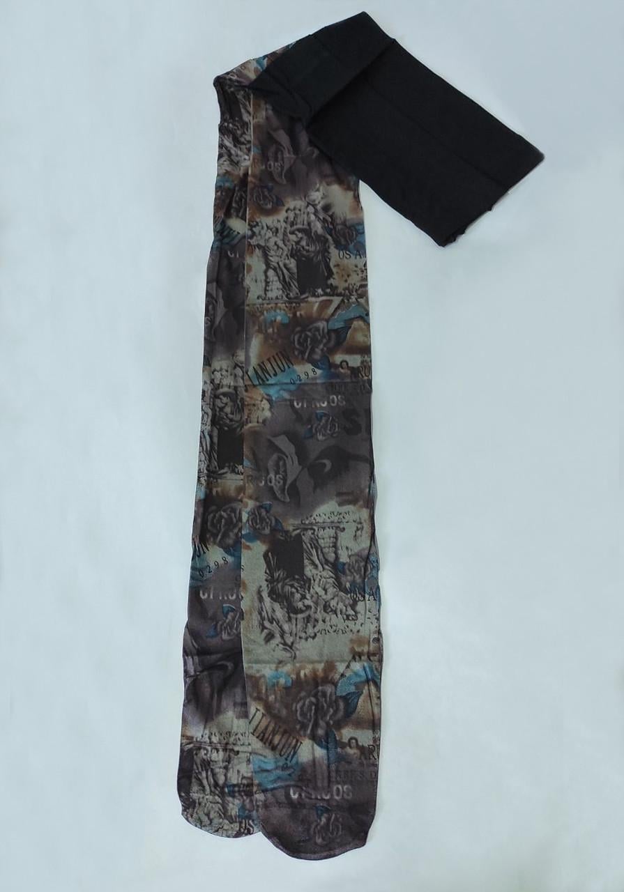 Колготки шелковистые с надписями 50 den one size Коричневый (42-37-1603)