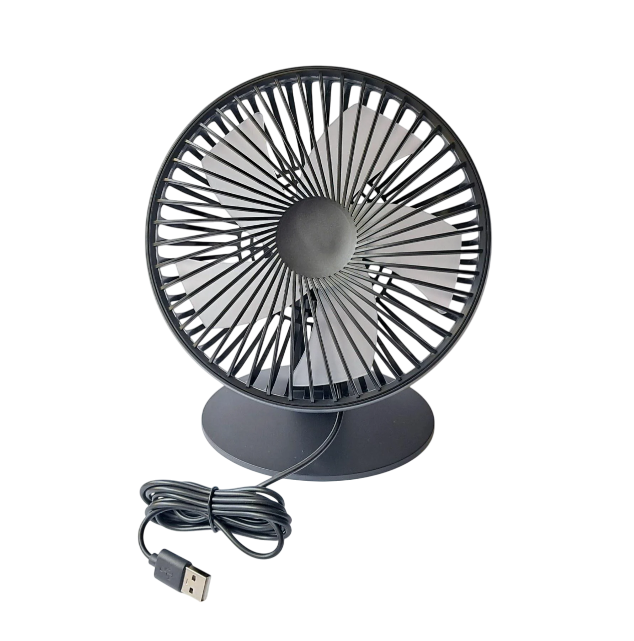 Настольный вентилятор GAIATOP с цветной подсветкой от сети Черный (TF65)