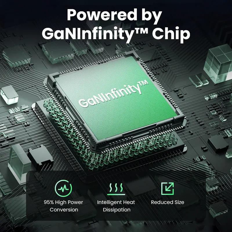 Зарядний пристрій UGREEN X553 Nexode S 65W 3-Port GaN Fast Charger 2хType-C і 1хUSB Gray (35042) - фото 7