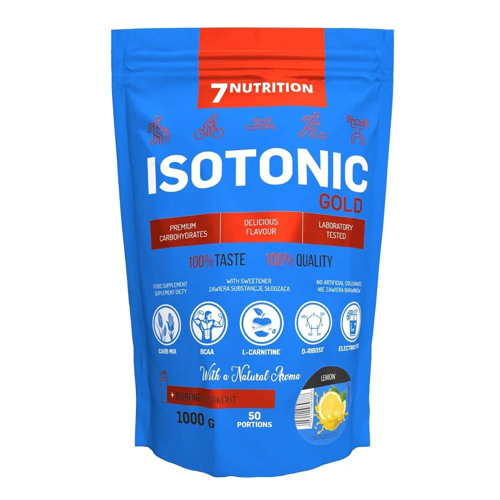 Ізотонічний напій 7 Nutrition Isotonic Gold Lemon 1000 g - фото 1