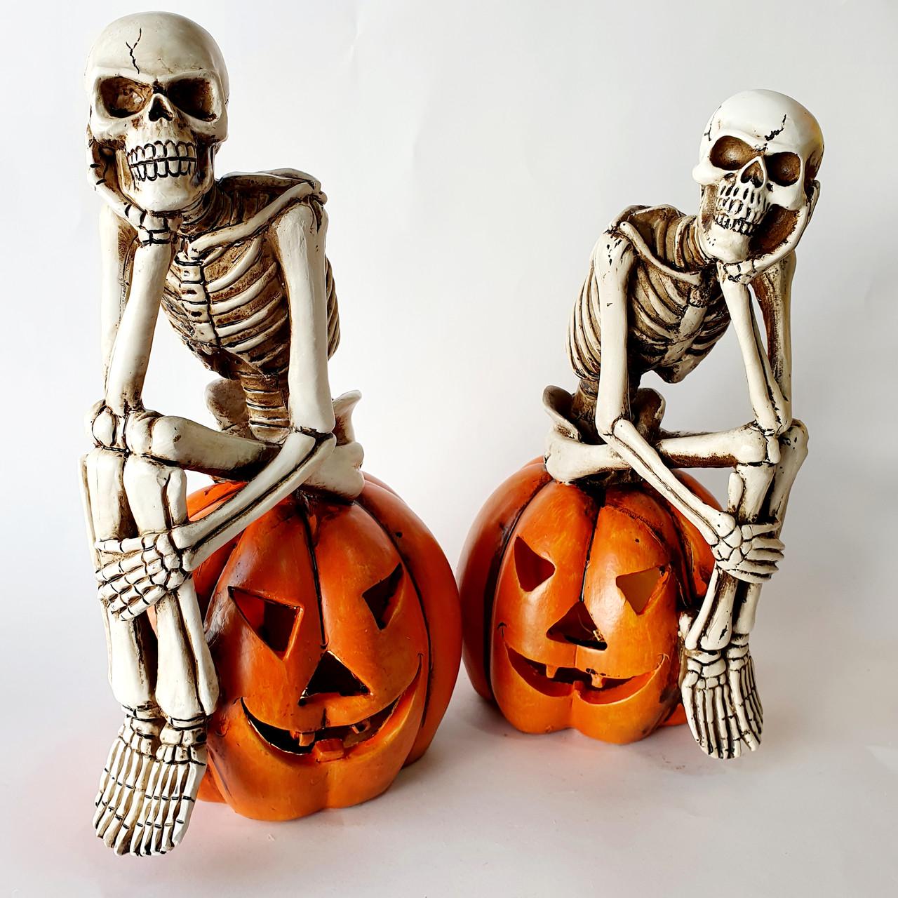 Скелеты декоративные/керамические с подсветкой на Хэллоуин комплект