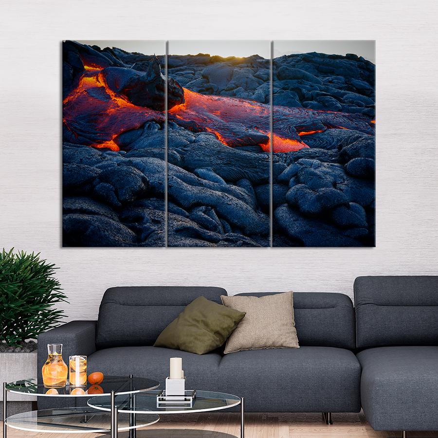 Картина природа Раскаленная лава 78x48 см (A1101-3)