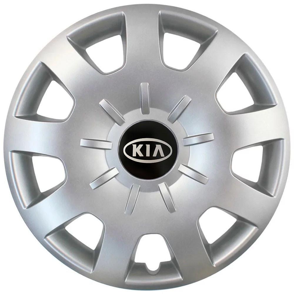 Колпаки SJS 314 з логотипом KIA R15 4 шт. Серебристый (2654558094)