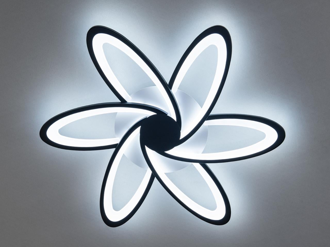 Люстра LED с пультом 2445- 6BKDIM-LS на 14 м2 92W Черный (2564583171)