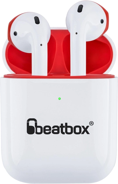 Наушники BeatBox PODS AIR 2 Wireless charging White/Red (bbpair2wcwr)