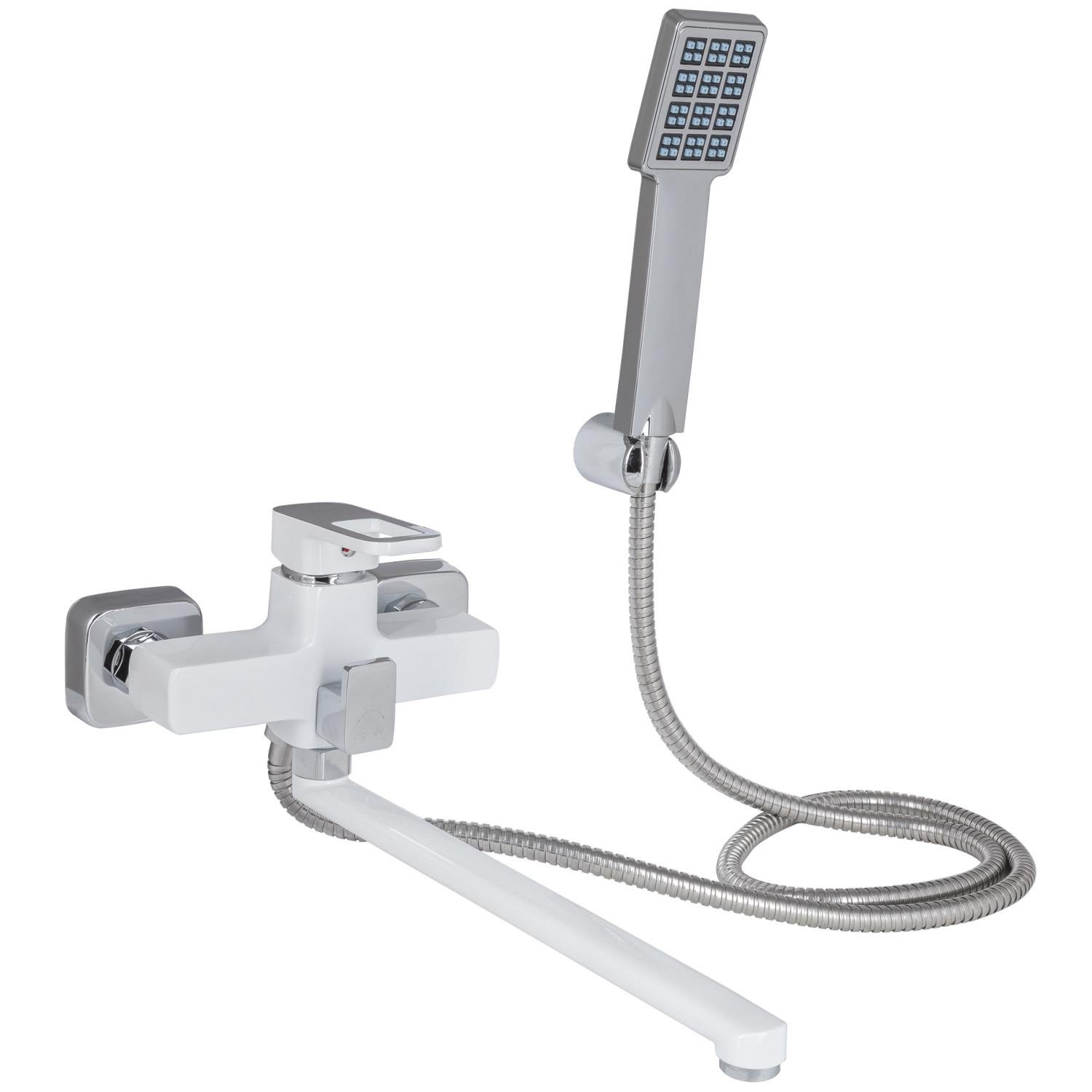 Смеситель для ванны Lidz Wawel LDWAW005WHI45399 однорычажный Белый (227062)