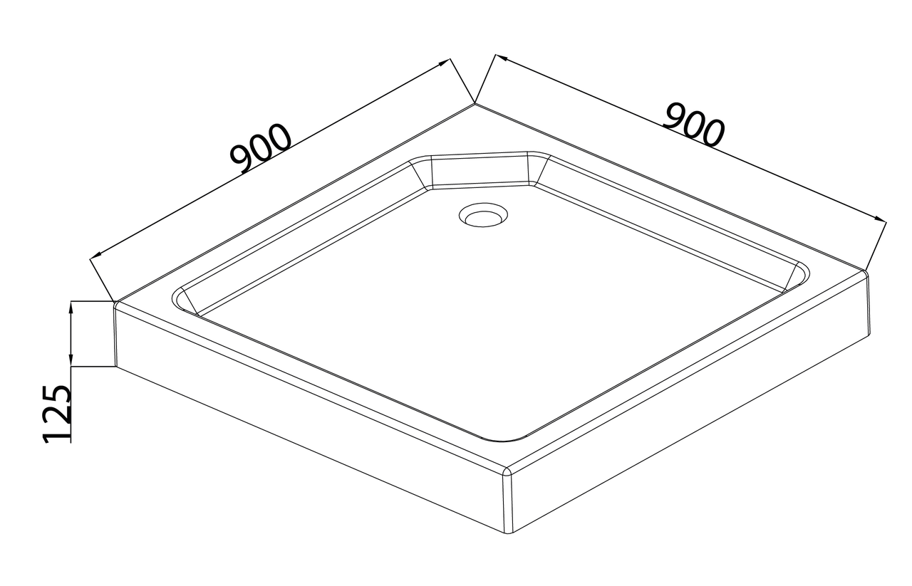 Душевой поддон с сифоном MIXXUS CUBIC ST01 слив 52 мм 90x90x13 см (MI6917) - фото 4 Душевой поддон с сифоном MIXXUS CUBIC ST01 слив 52 мм 90x90x13 см (MI6917) - фото 4
