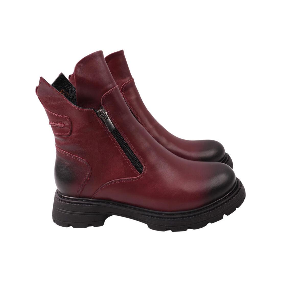 Ботинки женские Gossi из кожи р. 39 Бордовый (88-22ZHC)