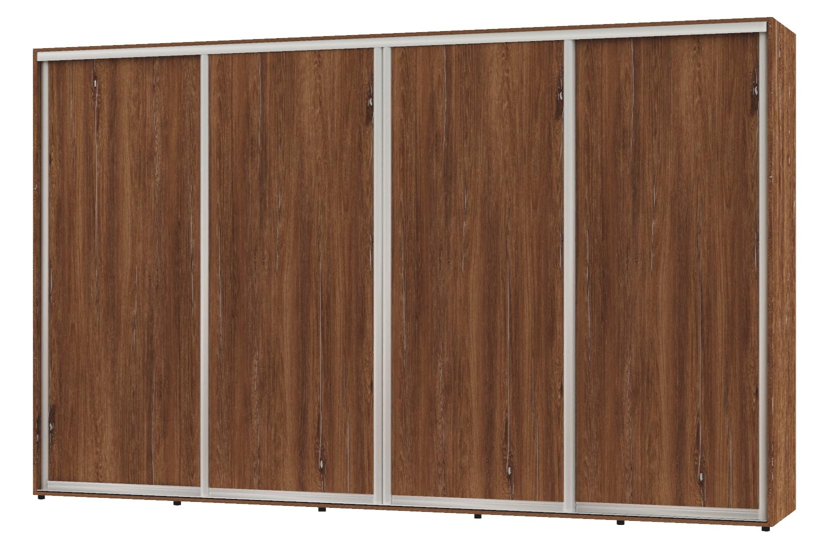 Шкаф-купе четырехдверный Алекса ДСП 370х45х250 см Дуб винтаж (56962) - фото 1